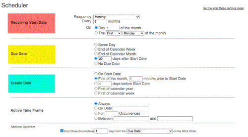 screenshot of scheduler configuration tool 1